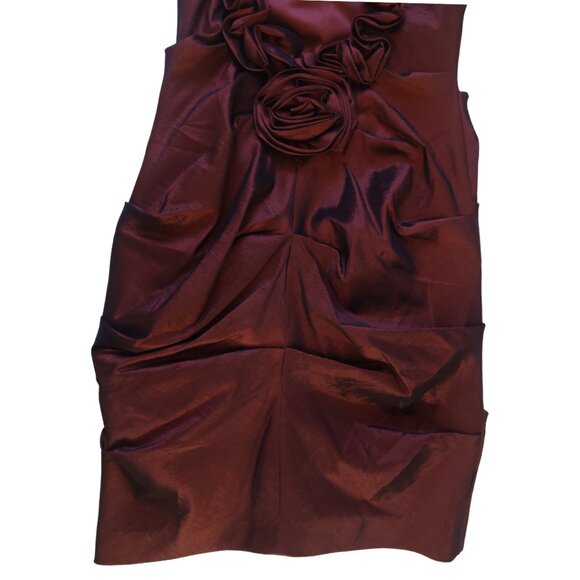 Hailey By Adriana Papell Red Rose Cocktail Dress - Picture 11 of 15